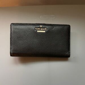 Kate Spade Black Pebbled Leather Clutch